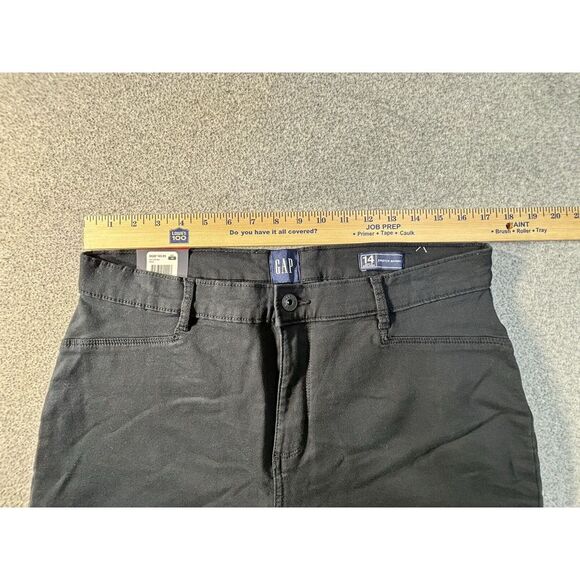 Gap Skinny Pants 14 Back Pockets Black Cotton Stretch New - Picture 7 of 12